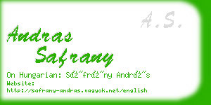 andras safrany business card